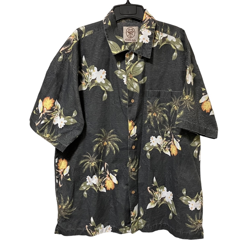 Panama Jack Textured Floral Hawaiian Shirt